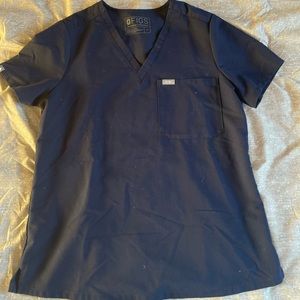 Figs navy blue scrub top